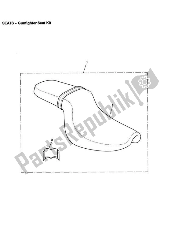 All parts for the Gunfighter Seat Kit of the Triumph America Carburettor 790 2002 - 2007